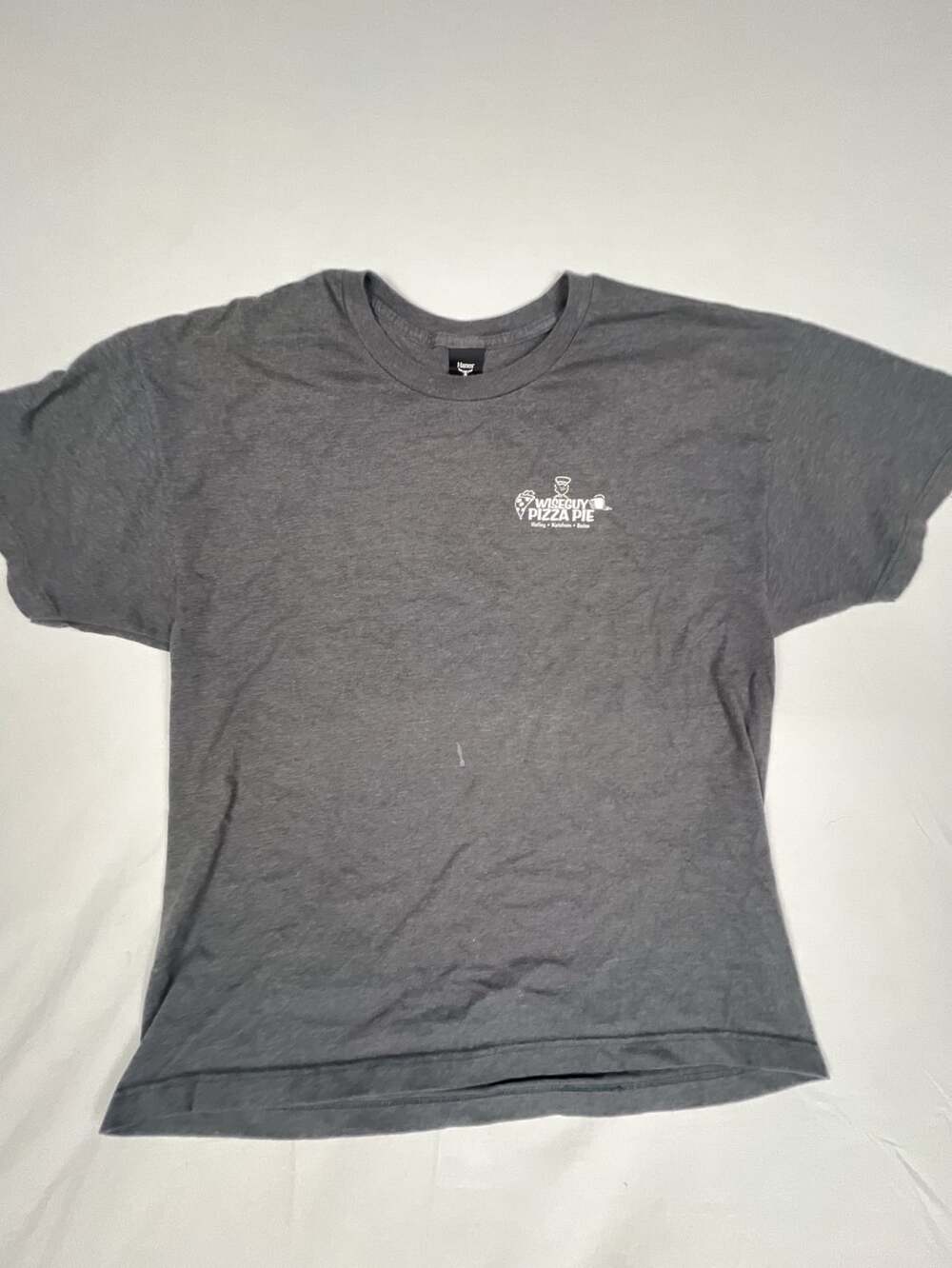 Hanes Beefy T Wiseguy Pizza Pie Size XL Gray T-Shirt
